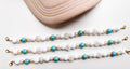 Turquoise Roses/Pearl Trucker Hat Chain