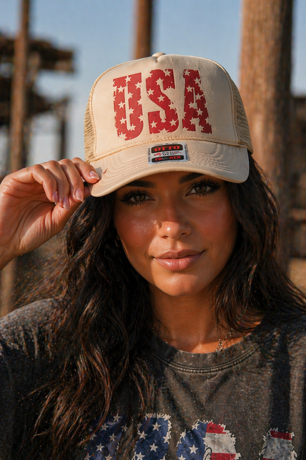 Vintage Stars USA Trucker Hat