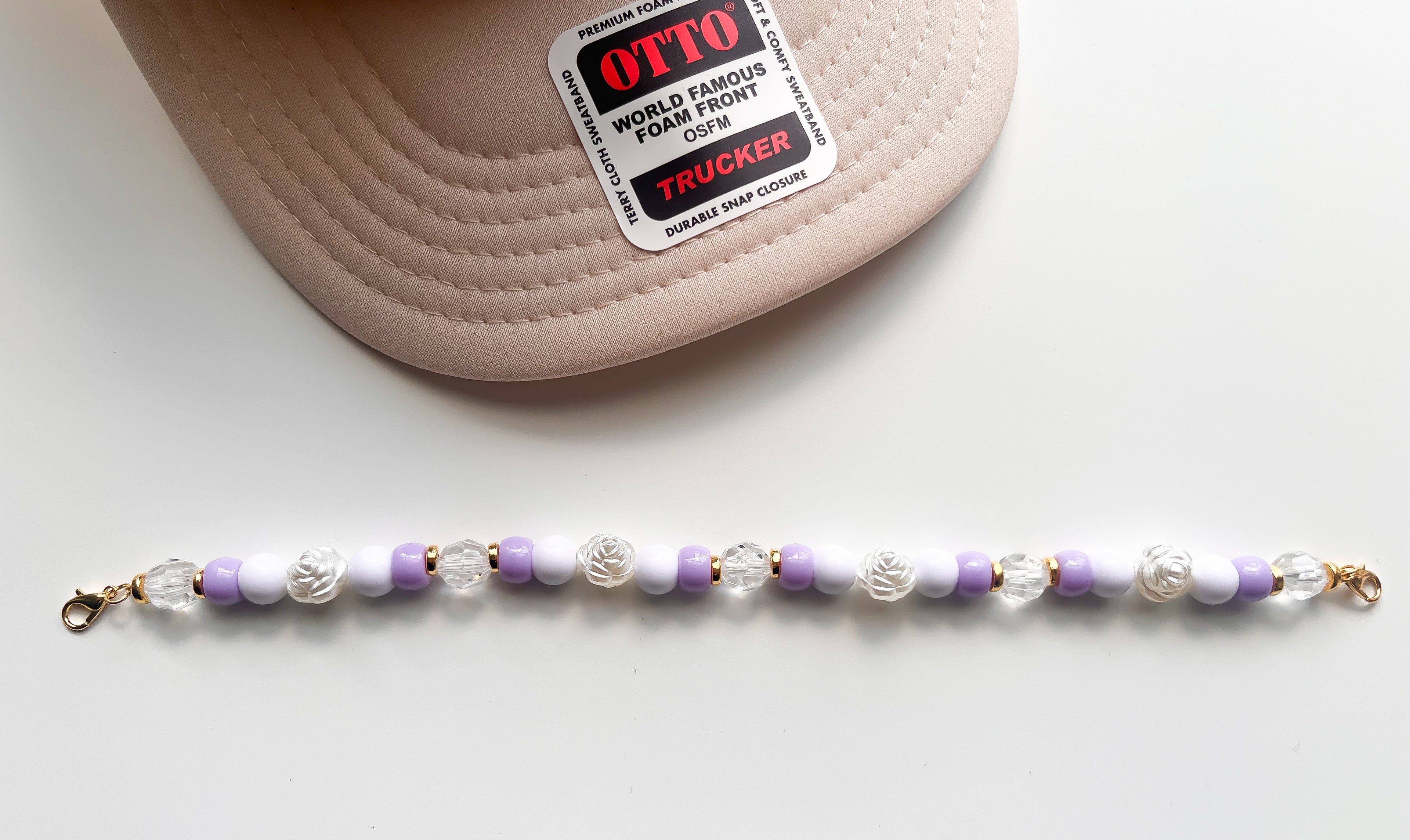 Purple and Roses Trucker Hat Chain