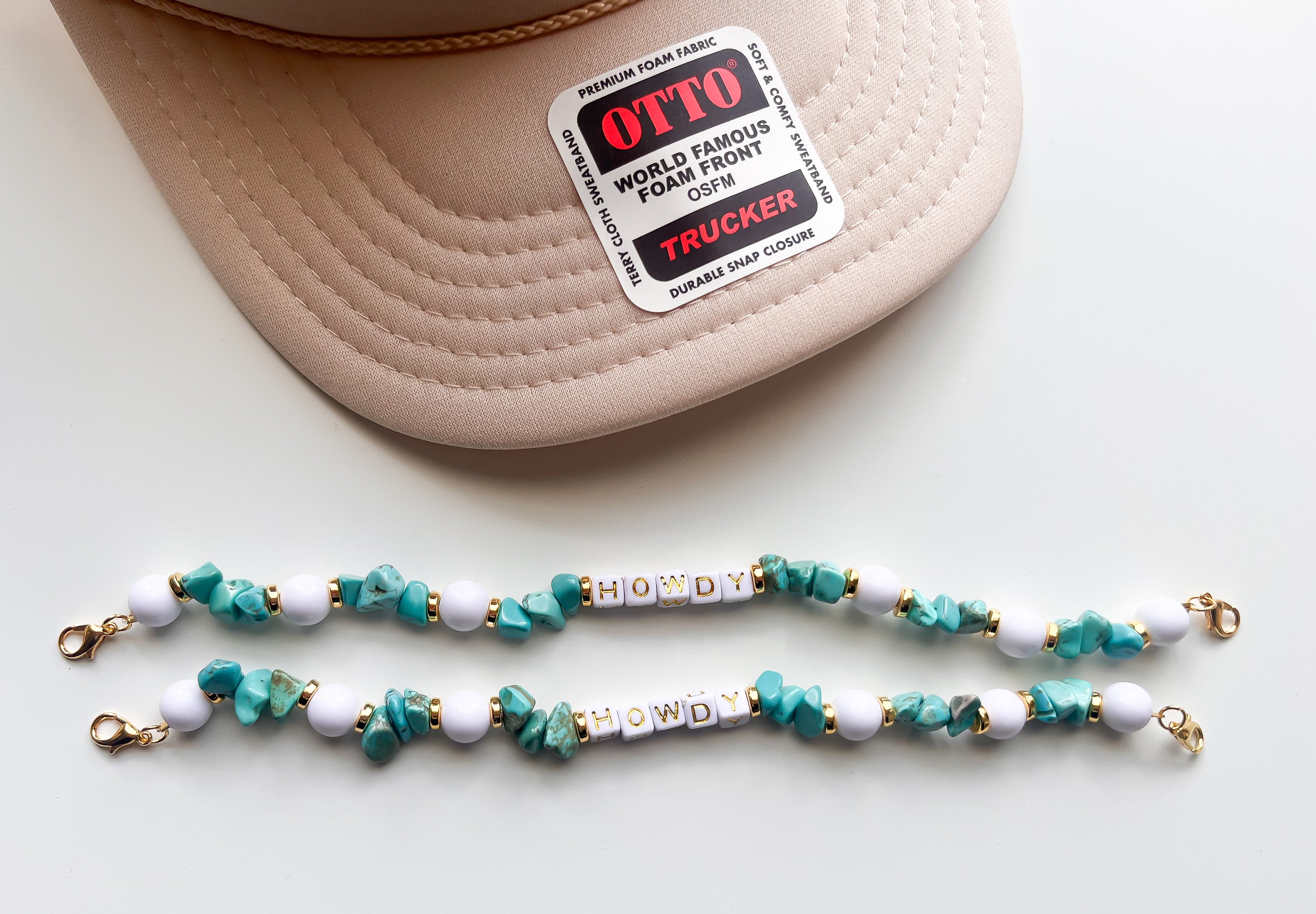 Turquoise Rock Howdy Trucker Hat Chain