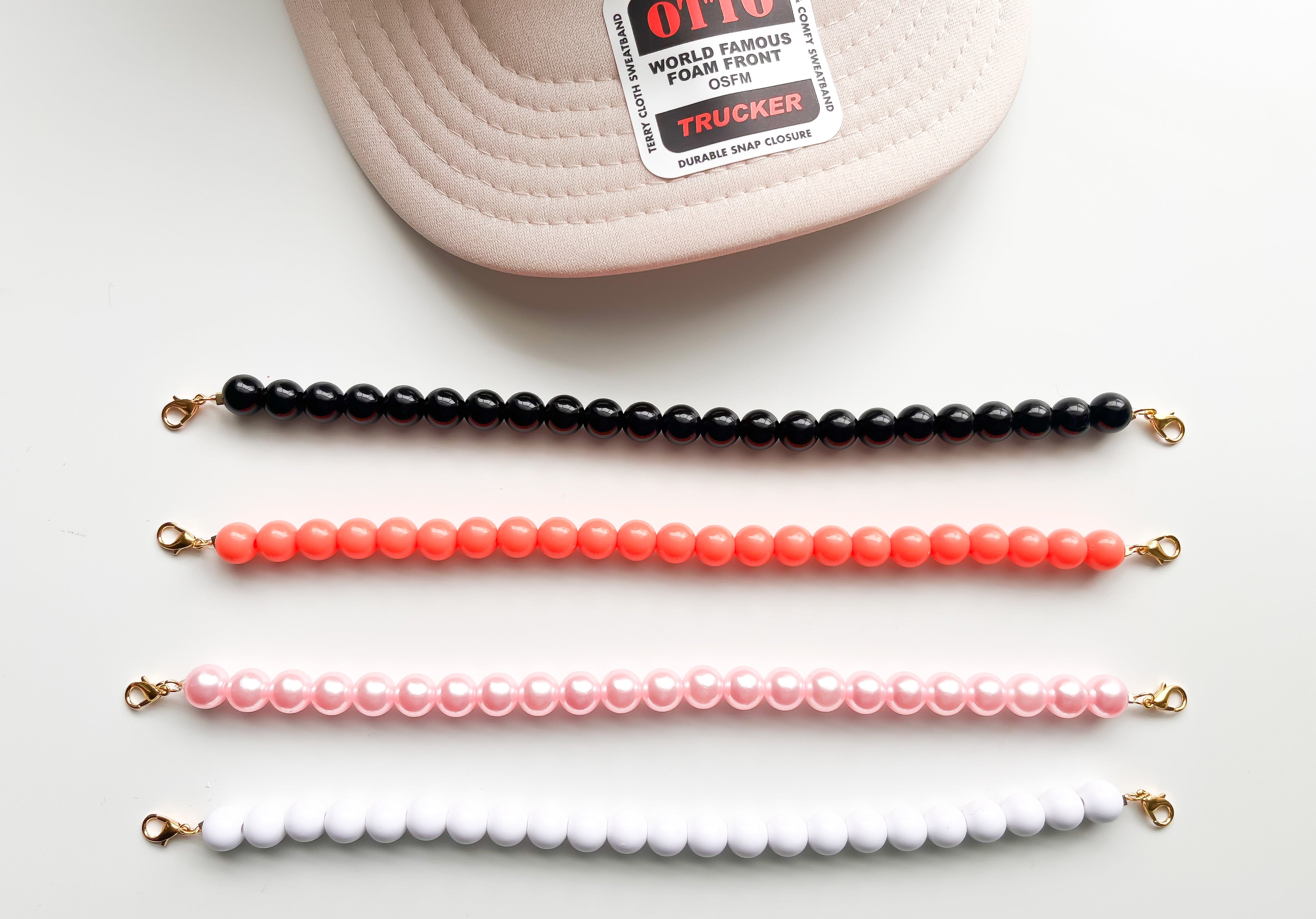 The perfect Touch Beaded Trucker Hat Chains