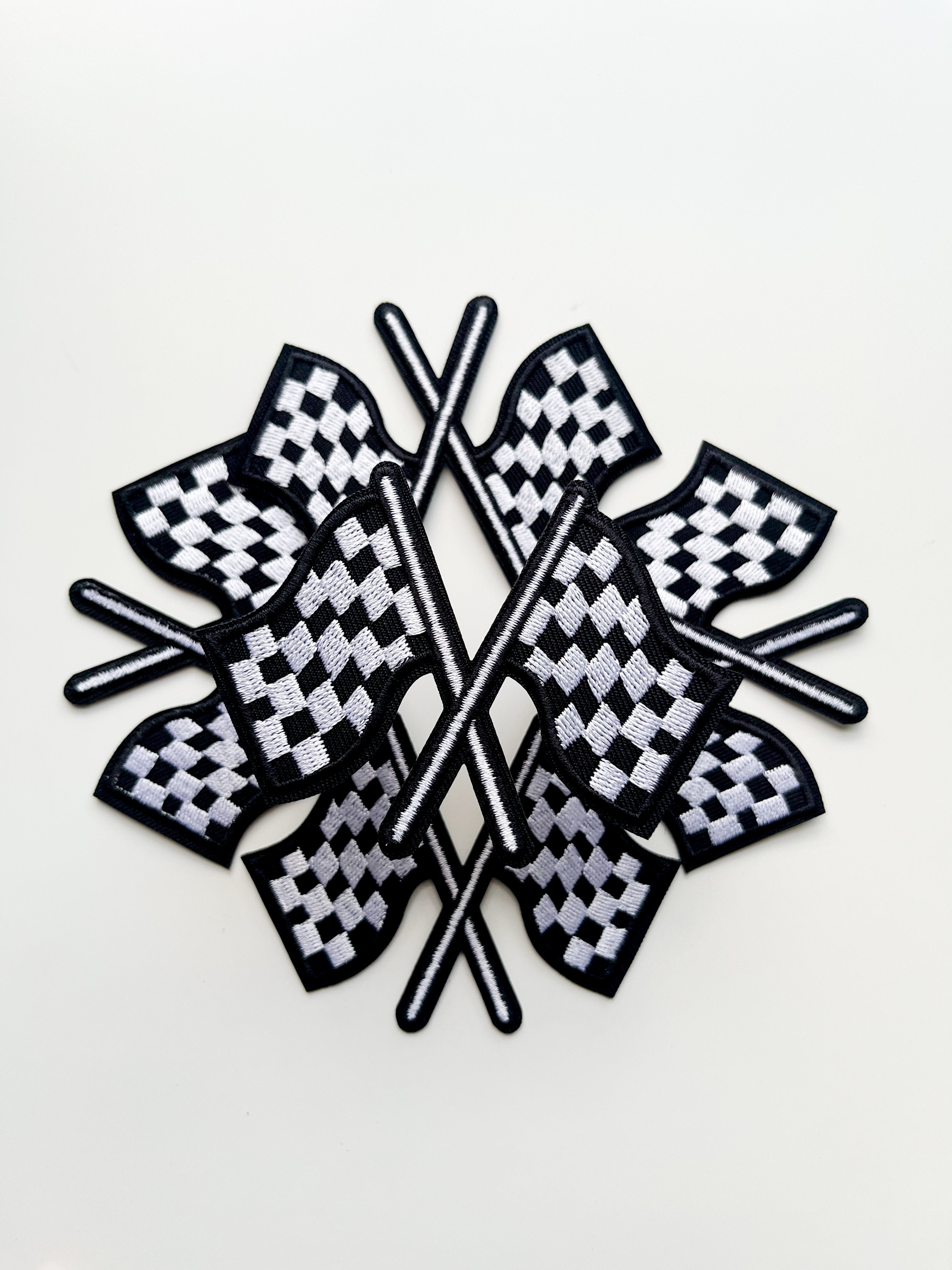 Checkered Race Flag Hat Patch