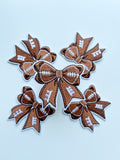 Football Laces Bow Hat Patch