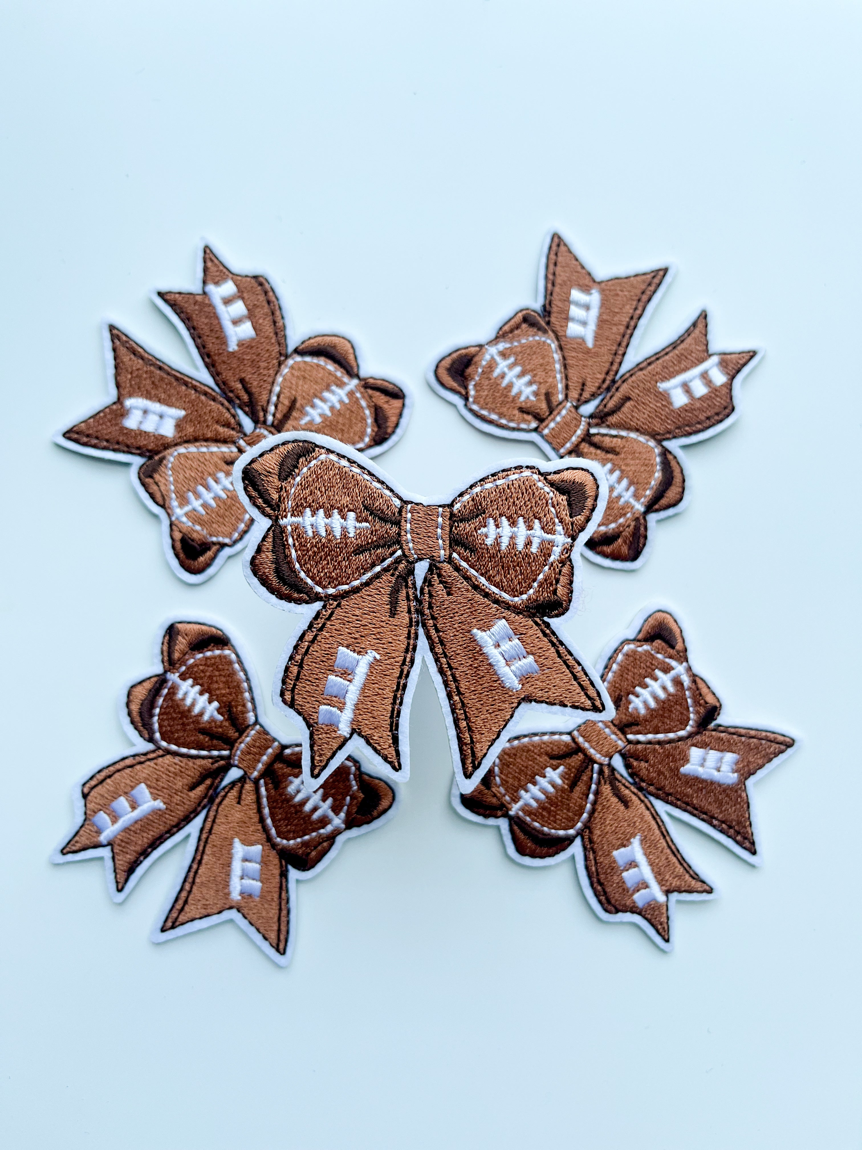 Football Laces Bow Hat Patch