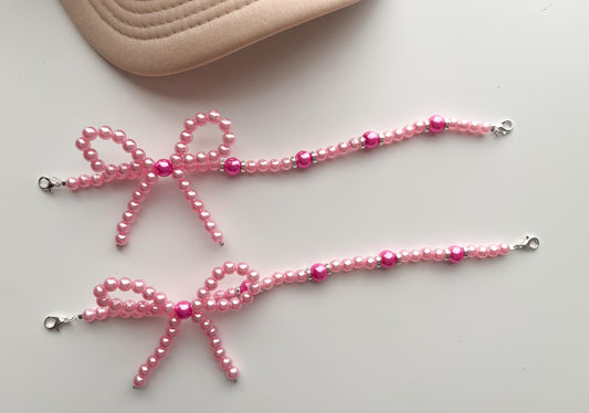 Trucker Hat Chain- Pink Bow Babe Hat Chain