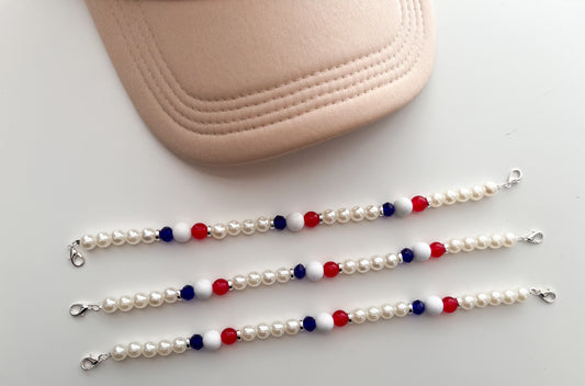 RWB/ Pearl Trucker Hat Chain