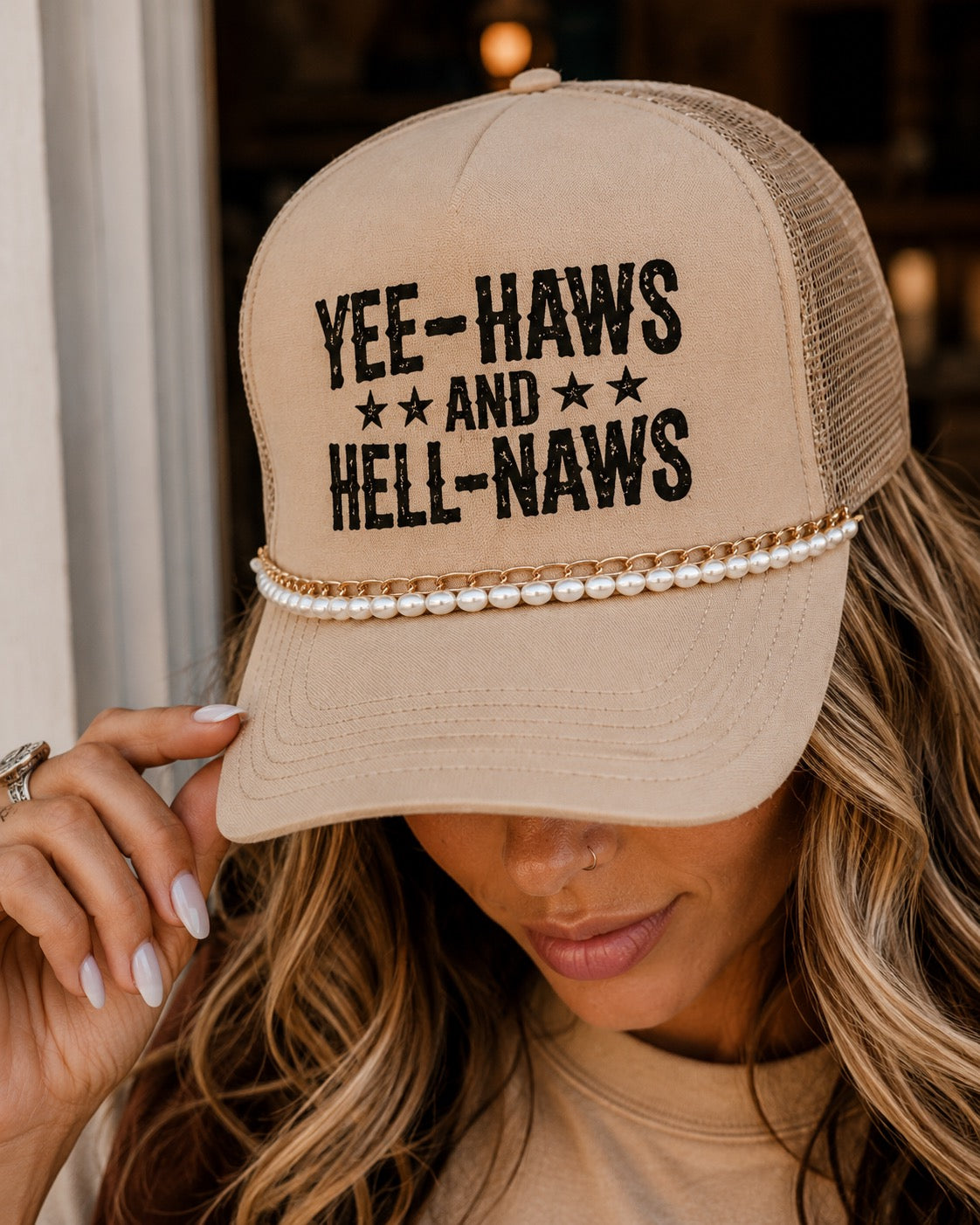 Yee Haws and Hell Naws Trucker Hat